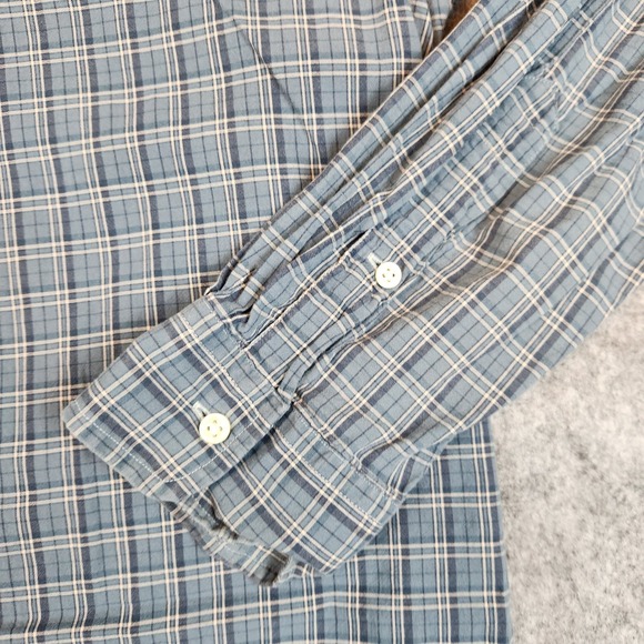 Ralph Lauren Shirt Men L Blue Plaid Button Down Long Sleeve Classic Casual Pony - Picture 4 of 10